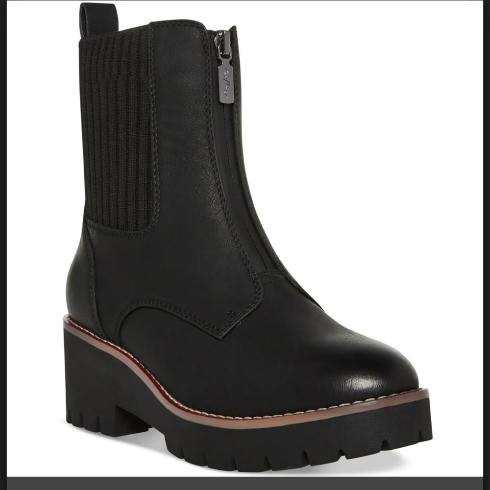 Black Chelsea boots - aqua